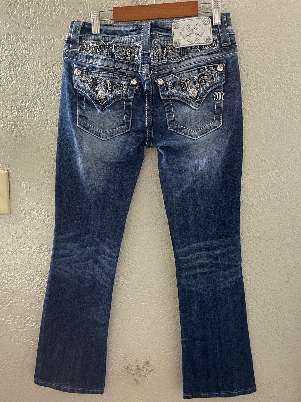 Miss Me Women's Dark Blue Boot Cut Jeans Size 26